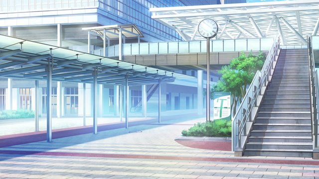 The plaza where the quintuplets departed